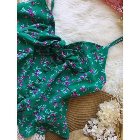 NWOT American Eagle Emerald Rose Crop - Picture 5 of 13